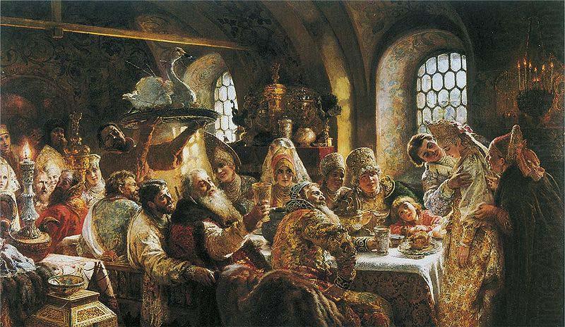 Konstantin Makovsky Boyar wedding feast china oil painting image